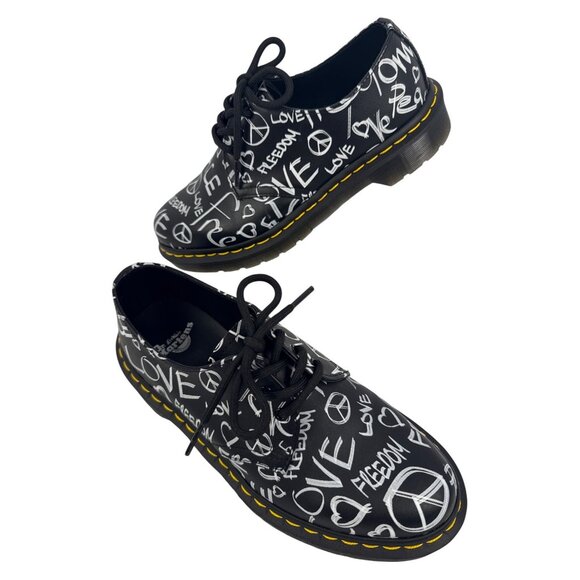 Dr. Martens 1461 Script Smooth Leather Oxford Shoes Size EU 37 US W 6 RARE! - Picture 1 of 12